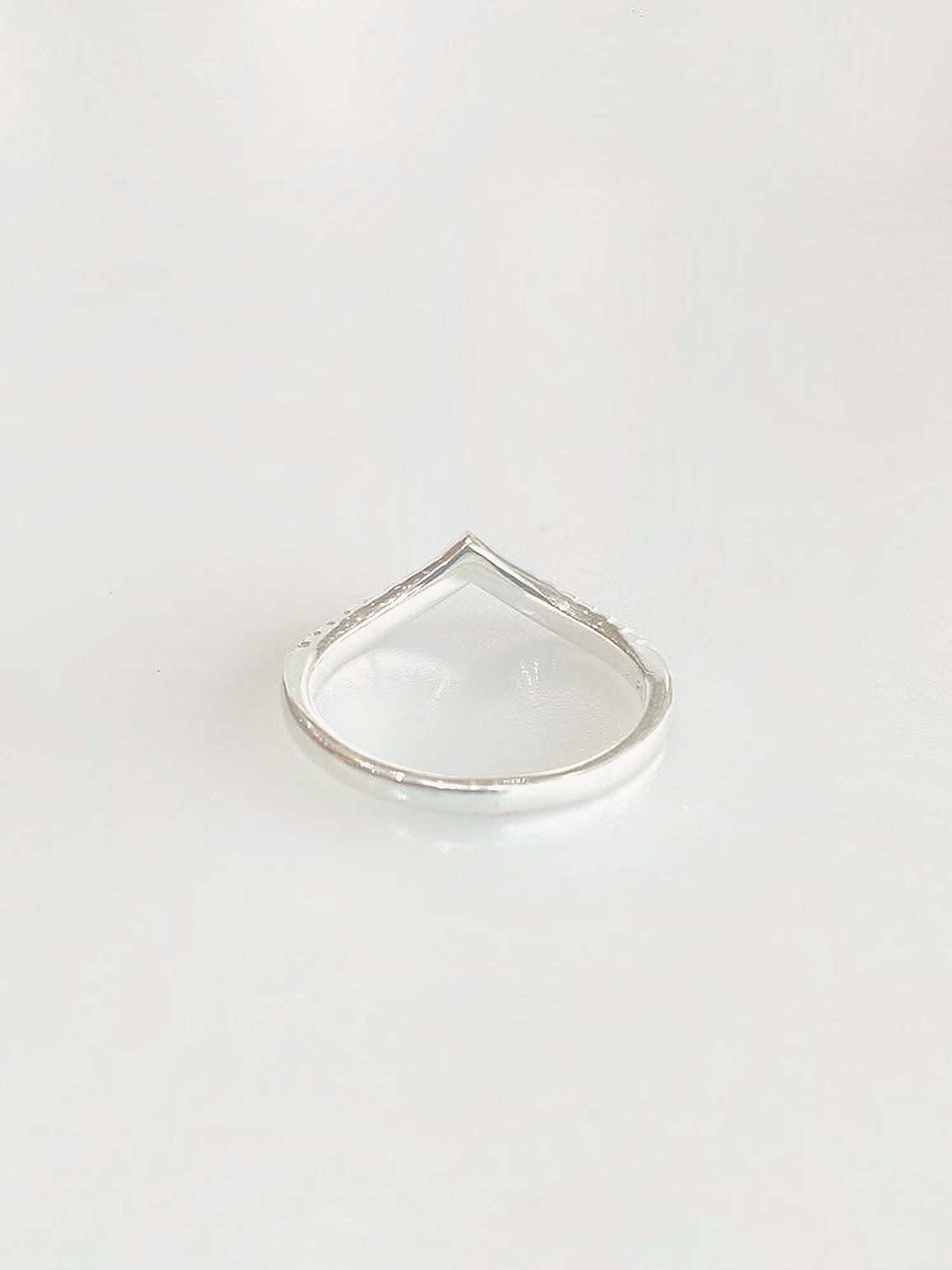 Celestine Wishbone Pavé Ring - top view