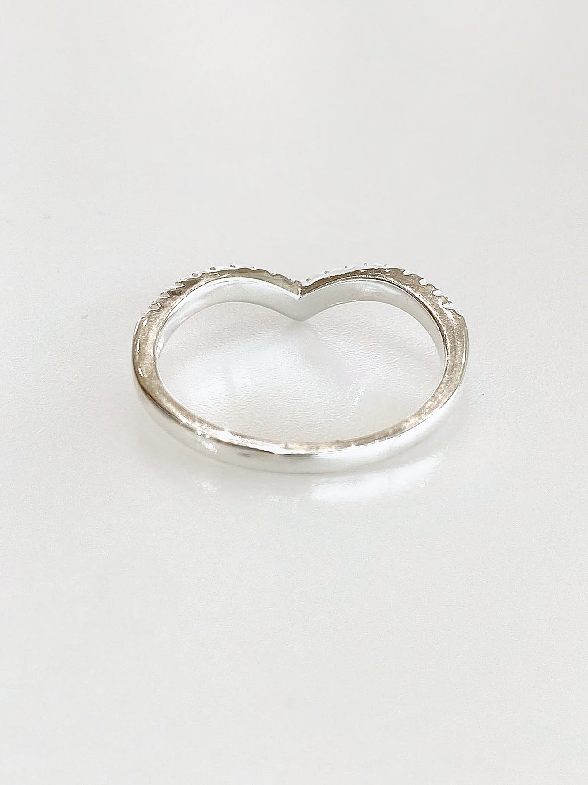 Celestine Wishbone Pavé Ring - top close-up