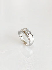 Margaux Moissanite Wide Band Ring - side view