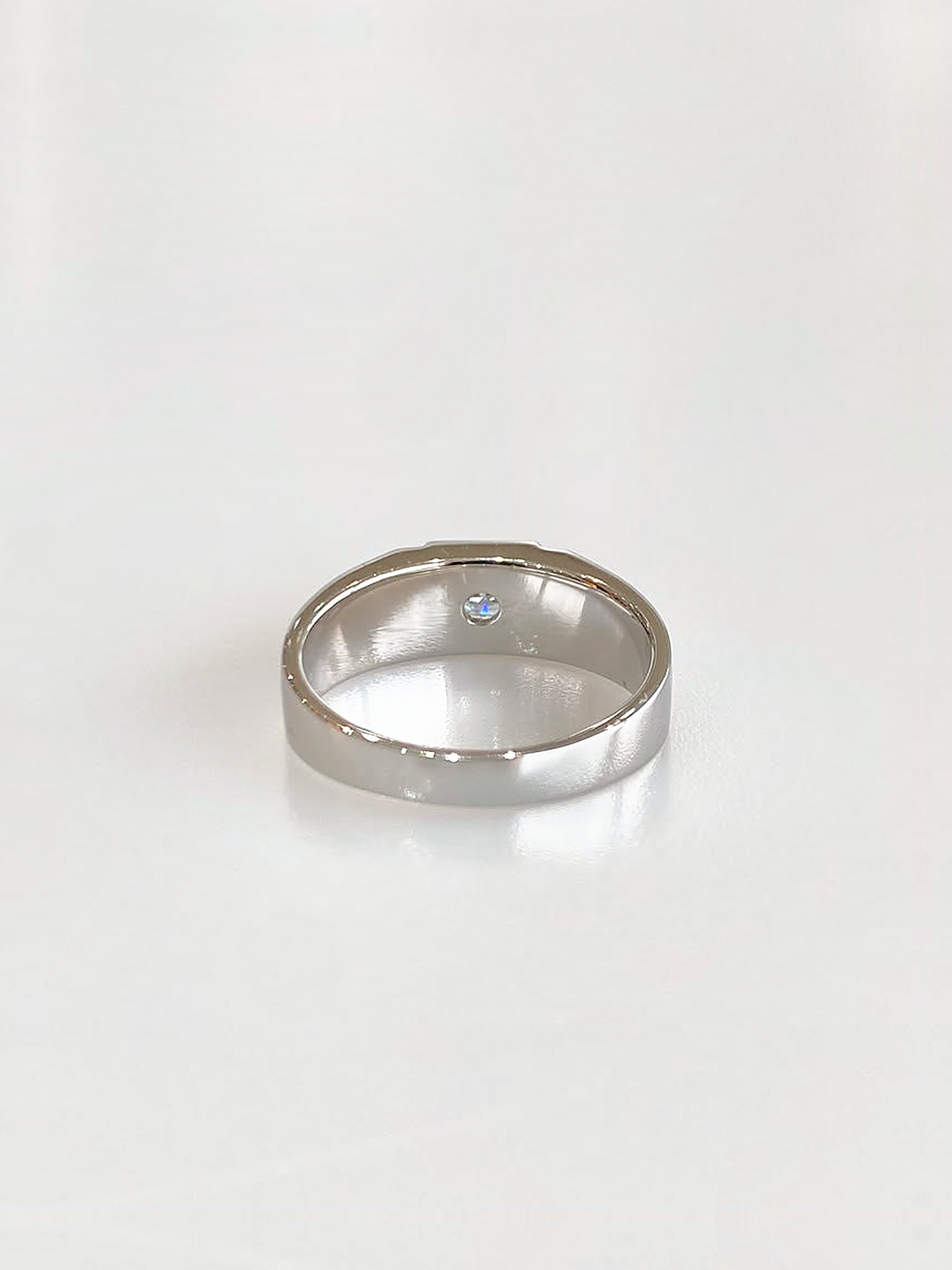 Margaux Moissanite Wide Band Ring - back view