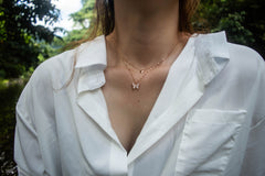 Dual Dainty Mariposa Necklace