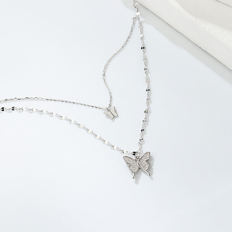 Dual Dainty Mariposa Necklace