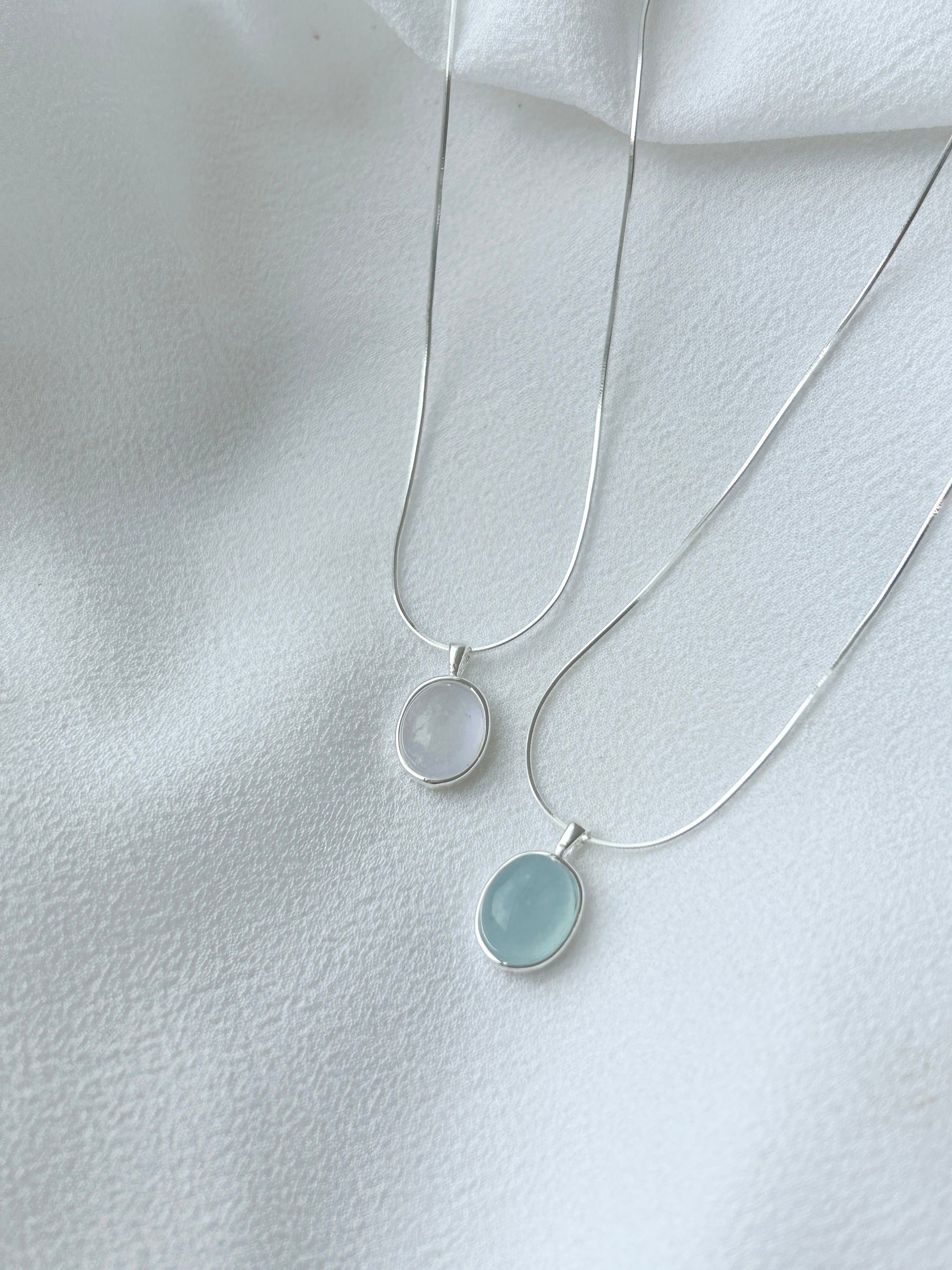 Oval Moon Stone Necklace