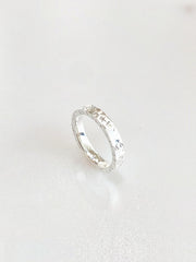 S990 Liora Textured Band Ring - side view
