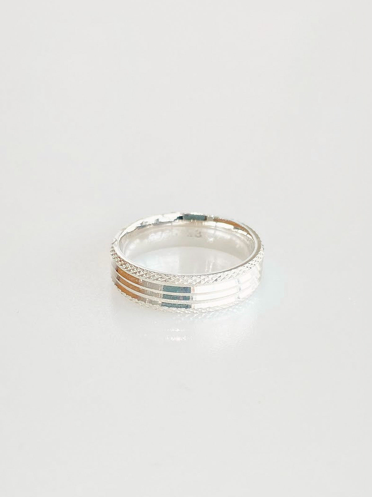 Shiny Pavé Band Ring - front view