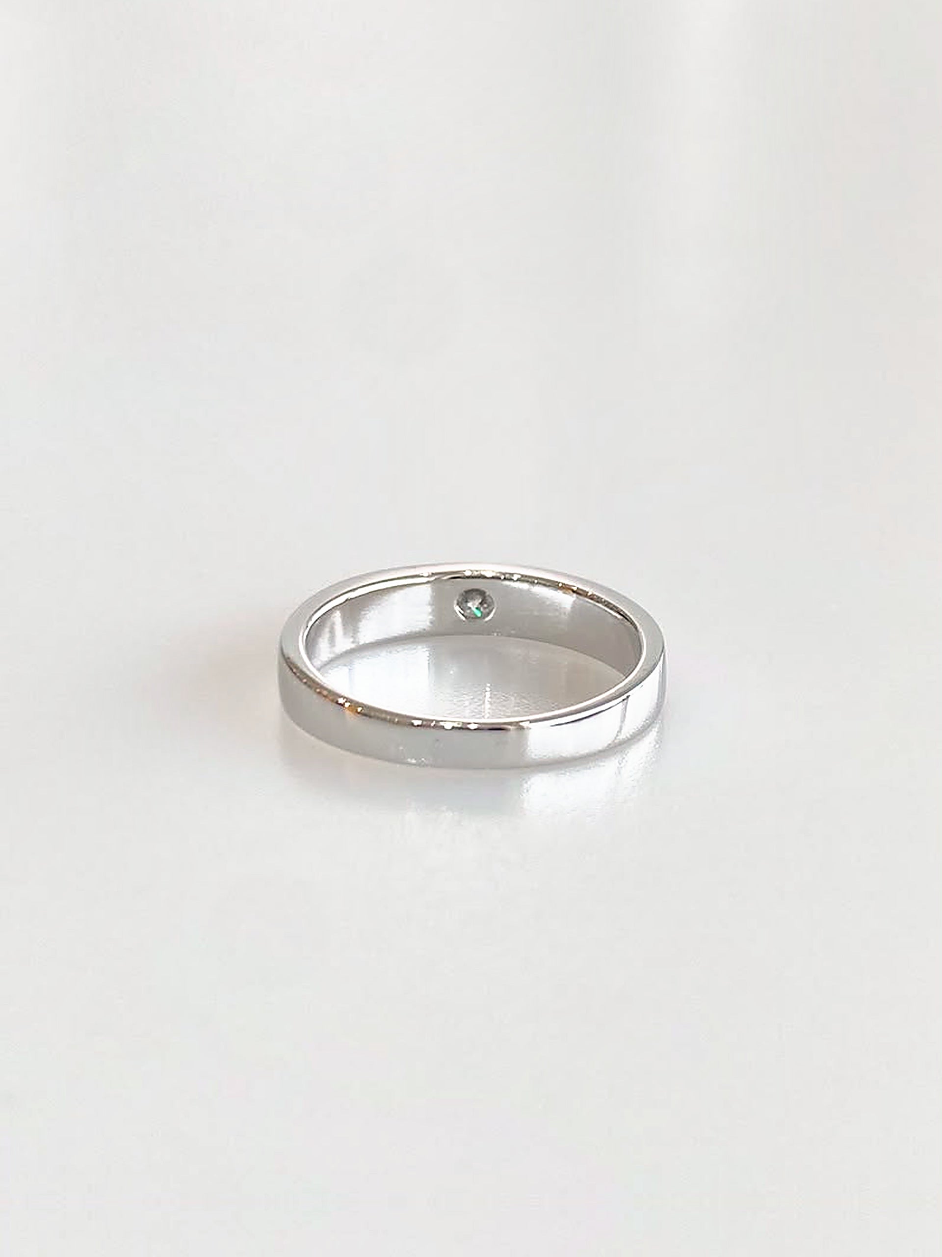 Solenne Moissanite Band Ring - back view