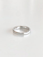 Solenne Moissanite Band Ring - back view