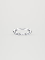Zelda Knotted Pavé Ring - front view